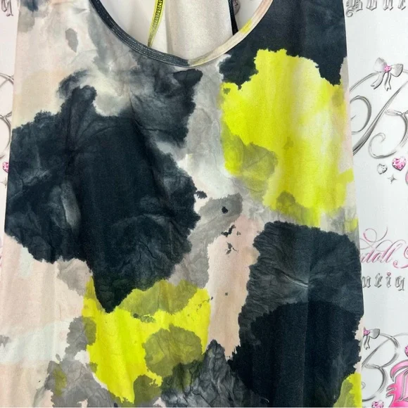 Lululemon Athletica tank top splatter Women's Tank Top - Black, Gray, Yellow - Picture 4 of 7